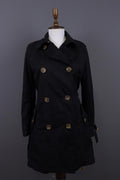 WEEKEND MAX MARA Black Double Breasted Belted Trench Coat – Size I 44 / GB 12 / S
