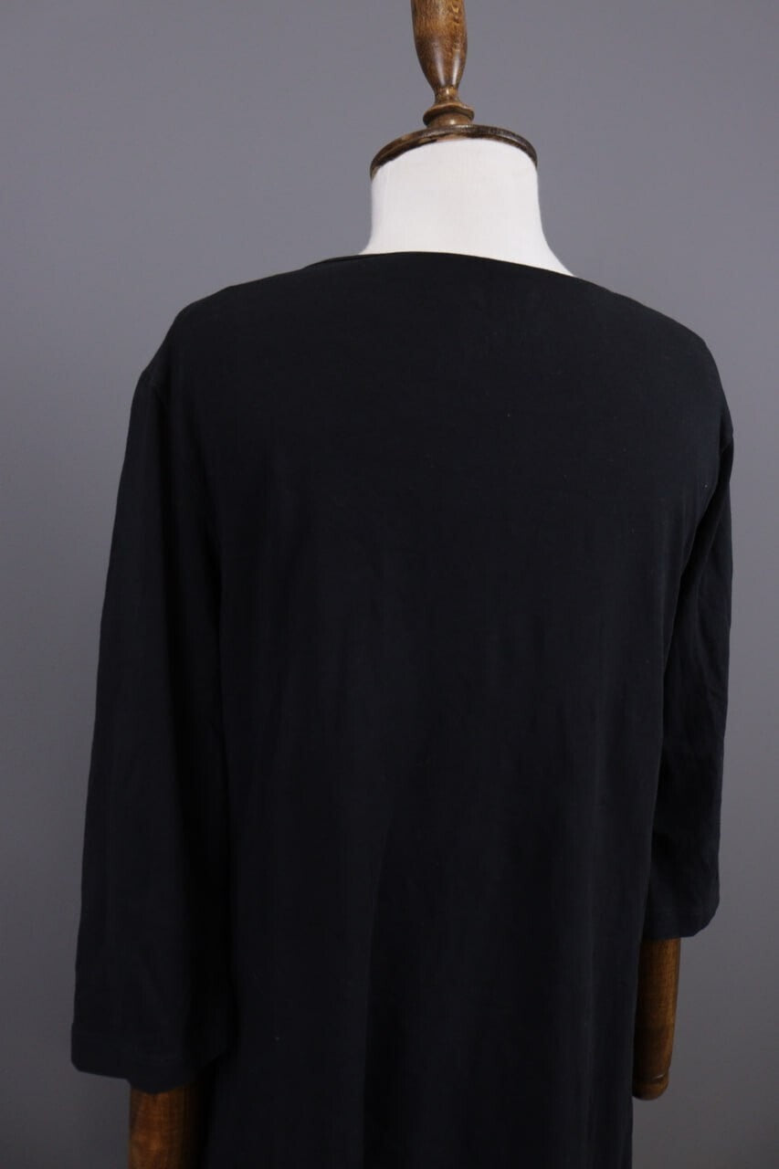 Gudrun Sjoden Black Lagenlook Long Sleeve Relaxed A-Line Dress – Size L