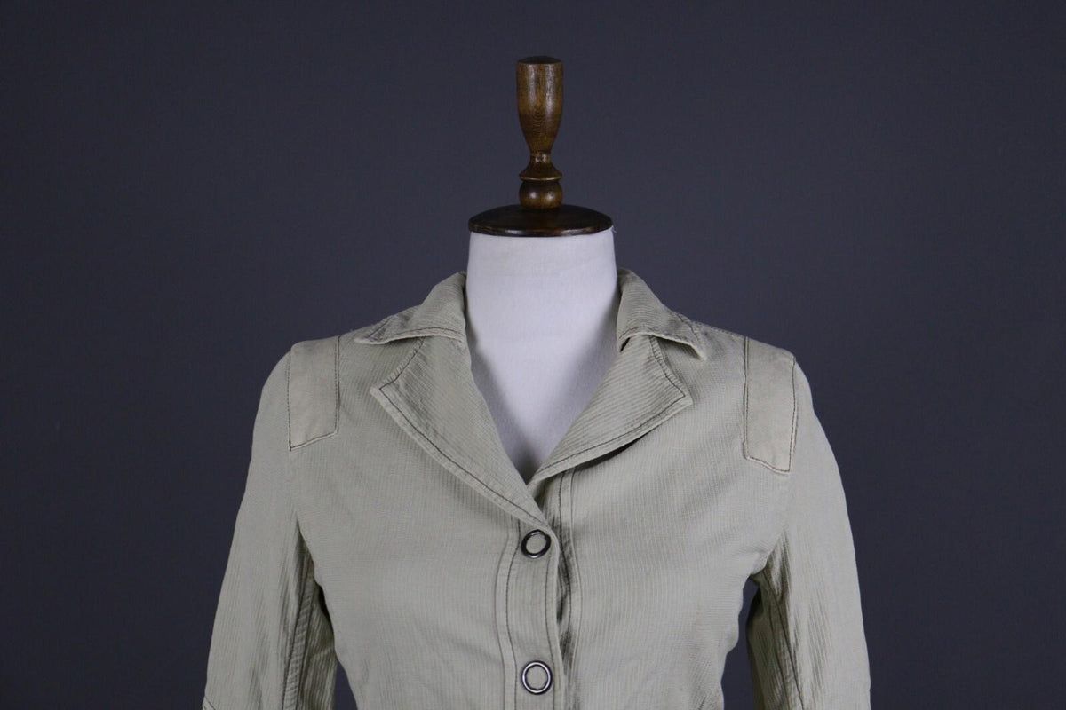 TRANSIT PAR SUCH 391 Beige Designer Two Pockets Lightweight Coat Jacket – Size 2
