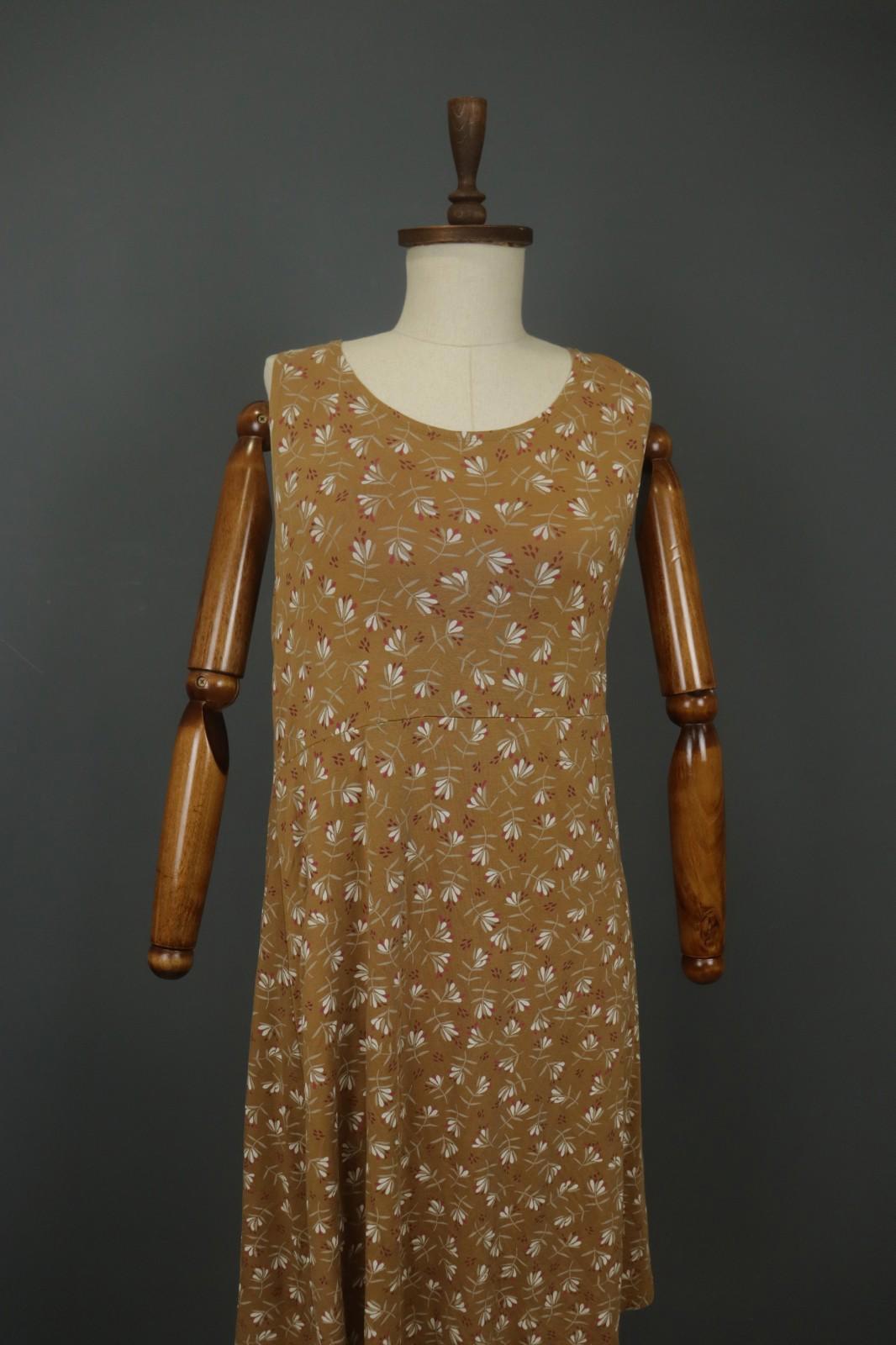 GUDRUN SJODEN Multi Floral Sleeveless Round Neck Pullover Tank Dress – Size L