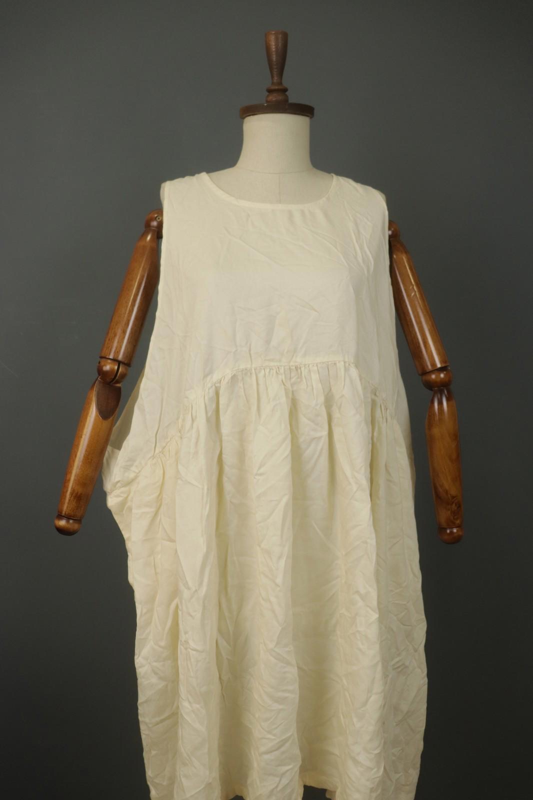 Barbara Lang Cotton Crew Neck Sleeveless Knee Length Pullover Tank Dress Sz L/XL