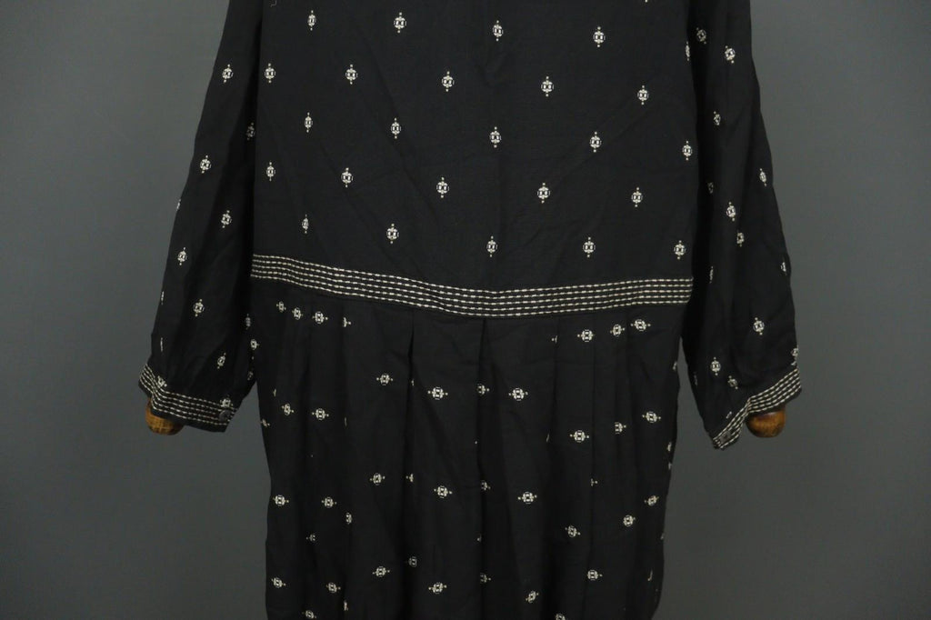 GUDRUN SJODEN Black 100% Organic Cotton Long Sleeve Sheath Dress – Size M/L