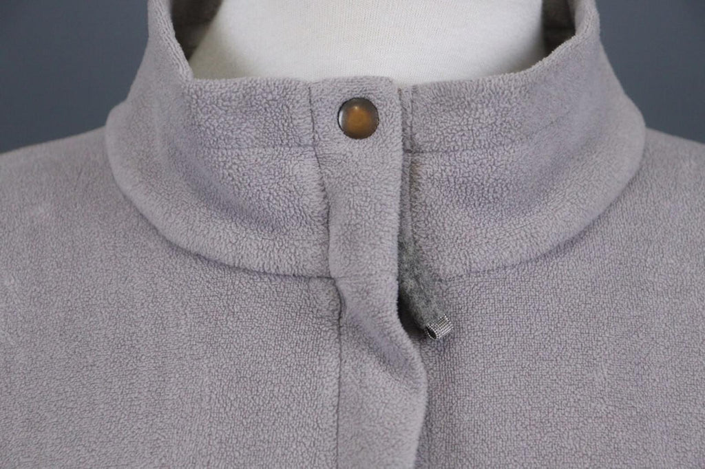 FRAUENSCHUH Gray Mock Neck Zipper Long Sleeve Zip Pockets Fleece Jacket – Size L