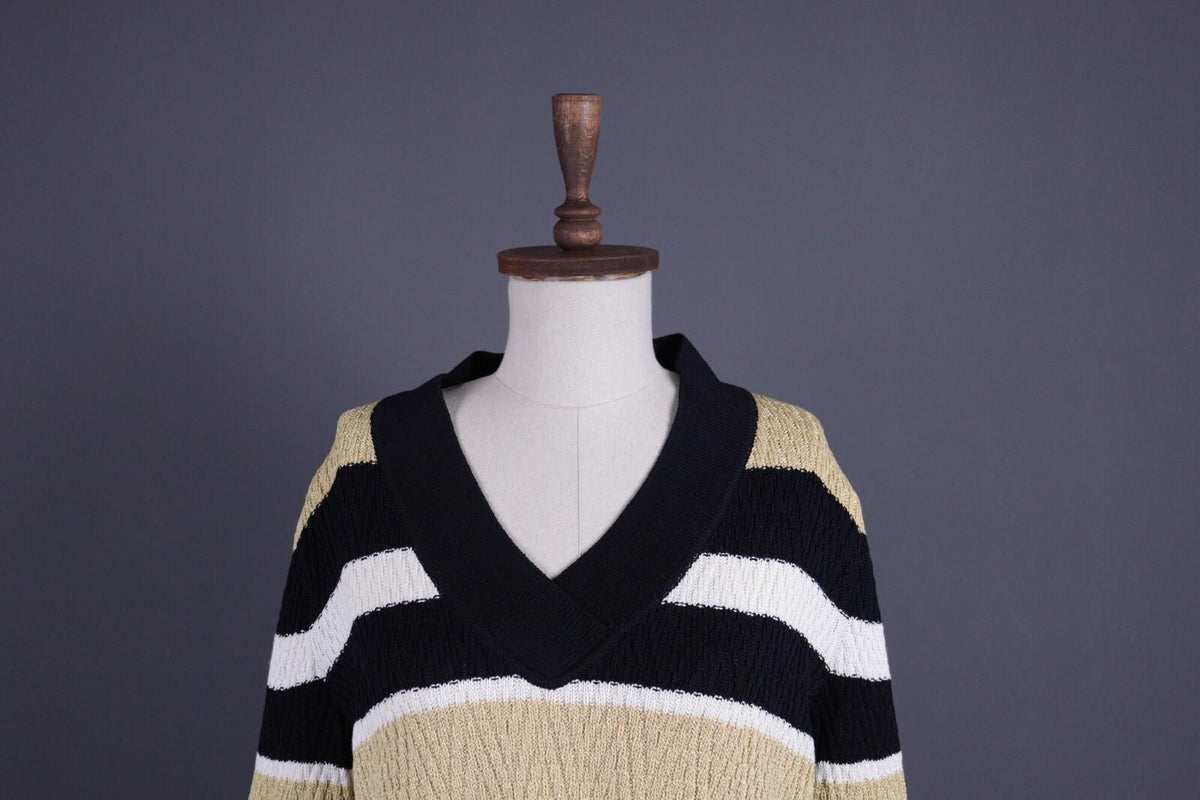 ST. JOHN SPORT BY MARIE GRAY Multicolor Striped Wool Knit Sweater – Size L