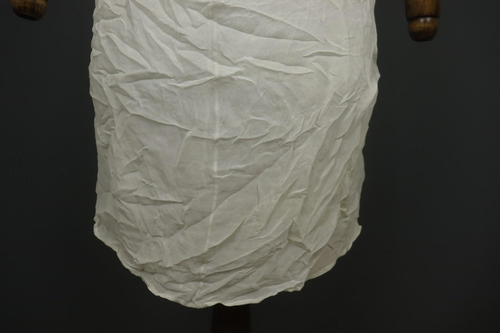TRANSIT PAR-SUCH White 100% Viscose Sleeveless V-Neck Wide Strap Tank Dress Sz 4
