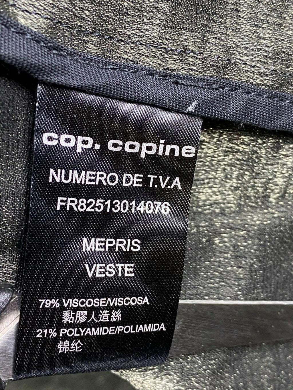 COP COPINE Black Mepris Veste One Button Blazer Jacket – Size 40