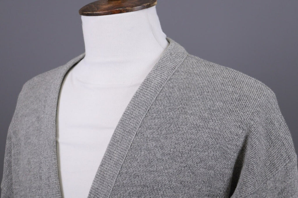 Lacoste Gray Wool Button Down V-Neck Cardigan Sweater – Size 4 / M