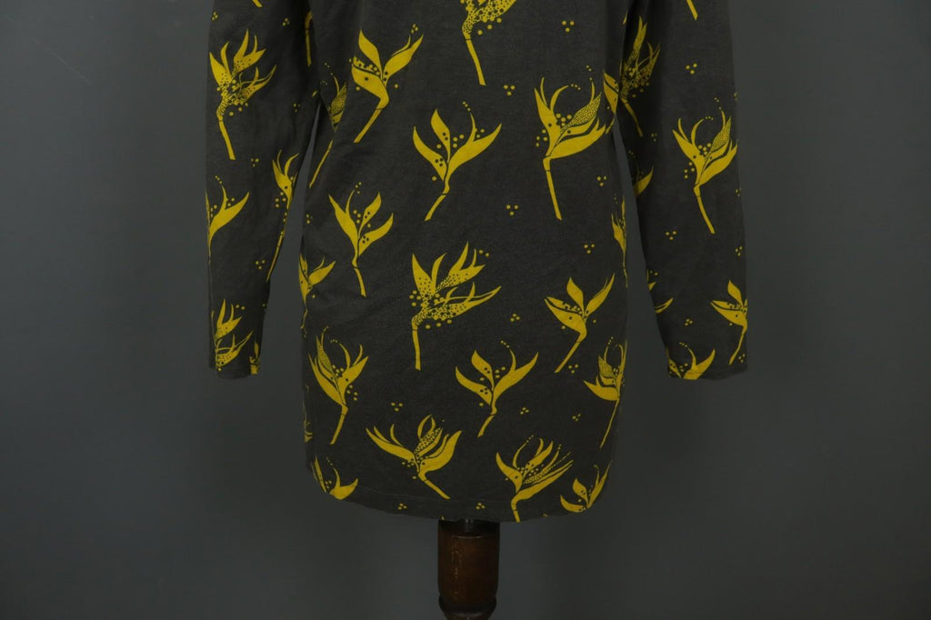 Gudrun Sjoden Multi Floral Long Sleeve Round Neck Button Front Shirt Dress Sz L – Used