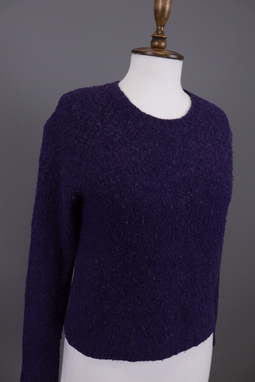 Miss Sixty Purple Knit Cropped Sweater – Size S
