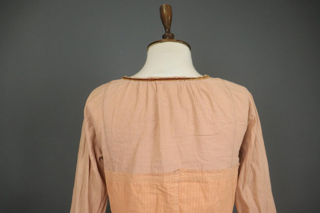 Marithé + François Girbaud Orange Cotton Long Sleeve Drawstring Blouse Top Sz 27