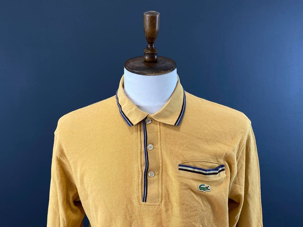 Lacoste Sport Slim Fit Yellow Long Sleeve Polo Shirt – Size 5 / L