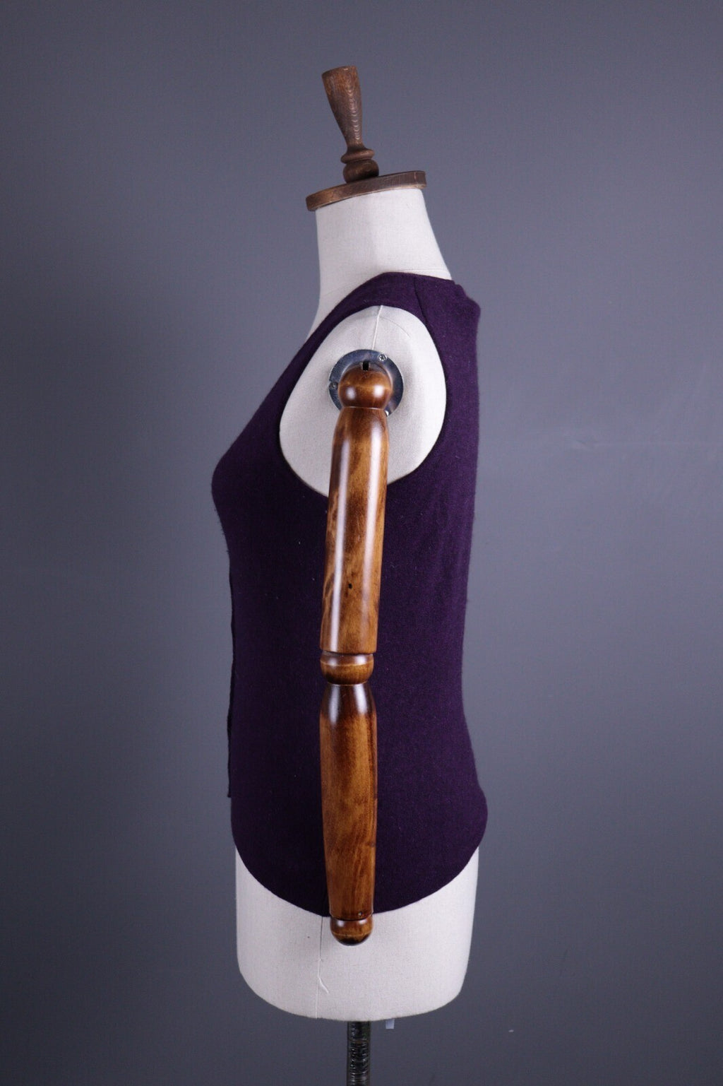Brora Purple Wool Knit Vest Cardigan Sweater – Size S