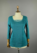 Deerberg by Oska Blue Long Sleeve Top Blouse – Size XL