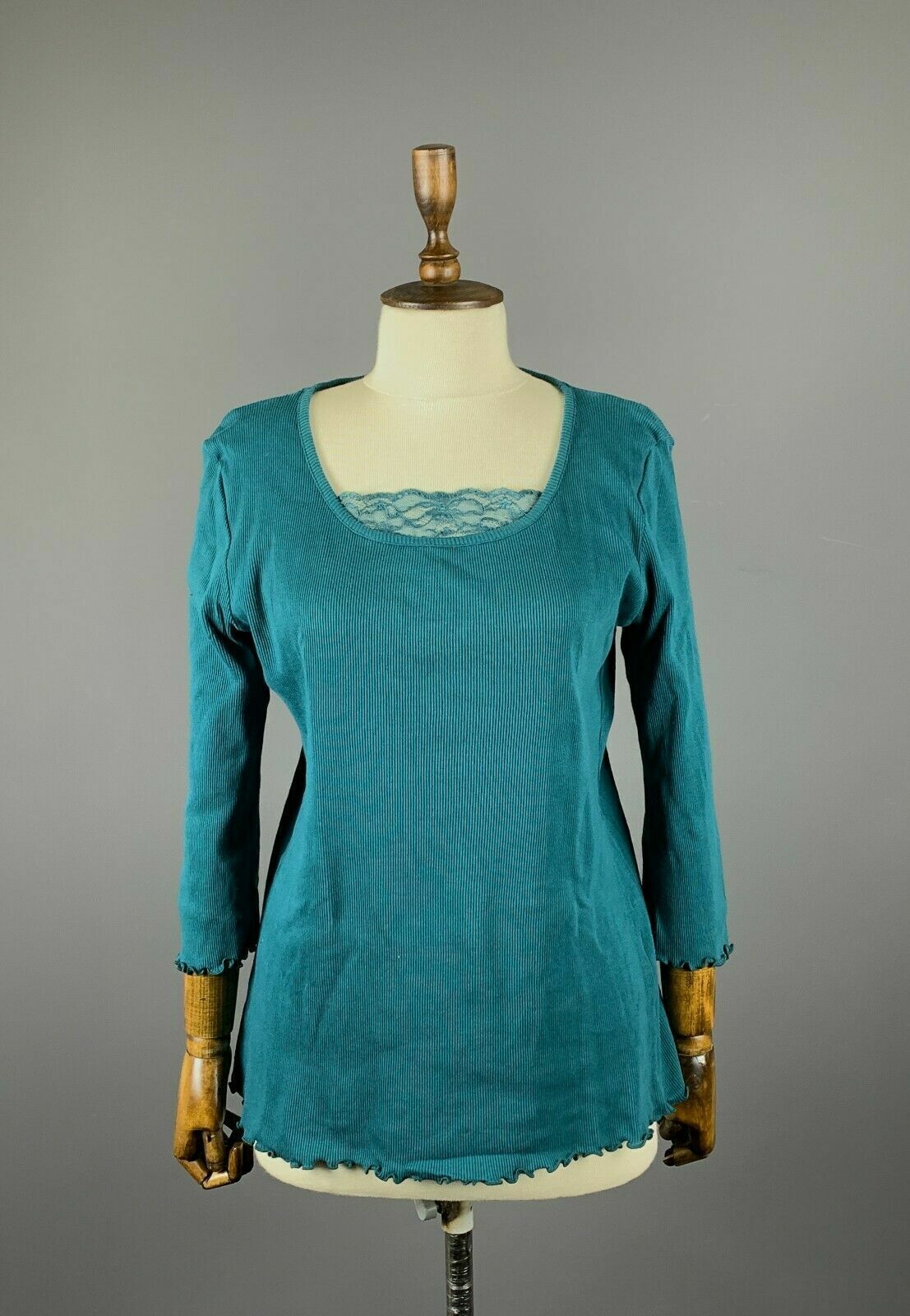 Deerberg by Oska Blue Long Sleeve Top Blouse – Size XL