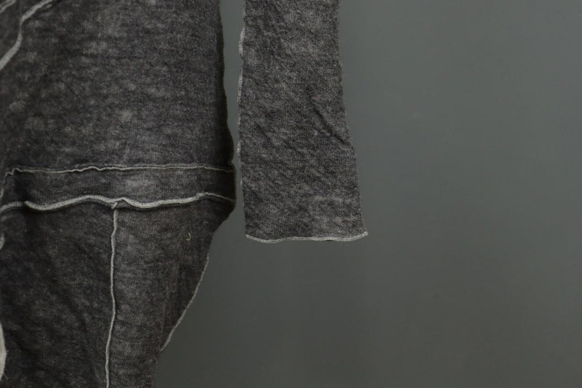 RUNDHOLZ BLACK LABEL Gray Cotton Long Sleeve Open Front Cardigan Sweater – Size 0S
