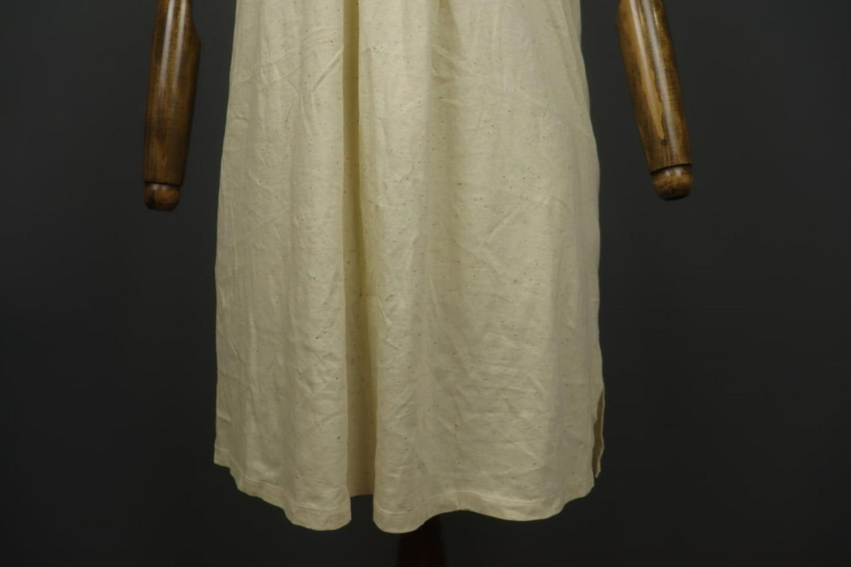GUDRUN SJODEN Multicolor Cotton Pleated Short Sleeve Crew Neck Tank Dress – Size M