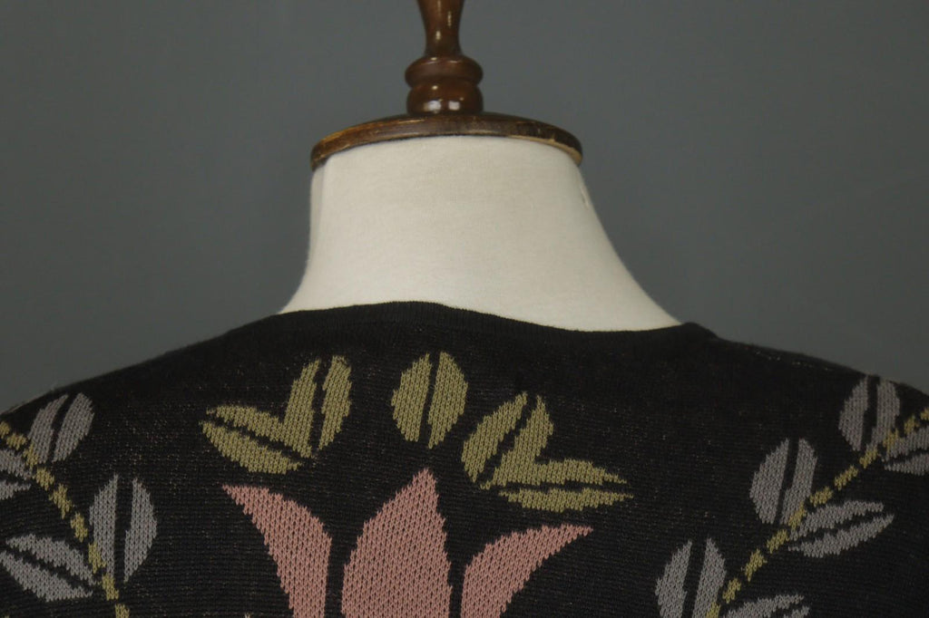 GUDRUN SJÖDEN Multicolor Floral Long Sleeve Button Front Cardigan Sweater – Size M