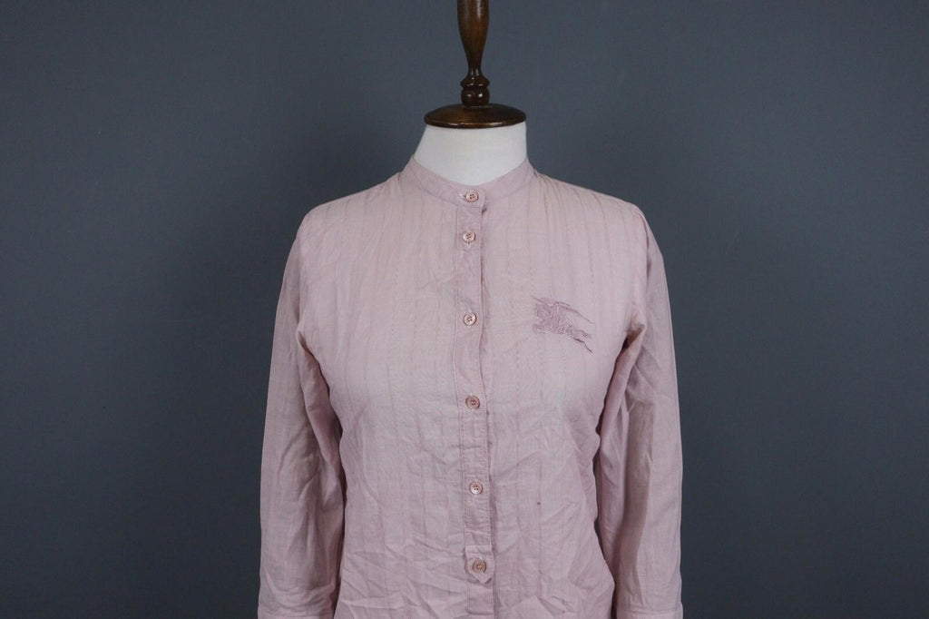 BURBERRY BRIT Pink Lightweight 3/4 Sleeve Stretch Button Down Shirt – Size XS