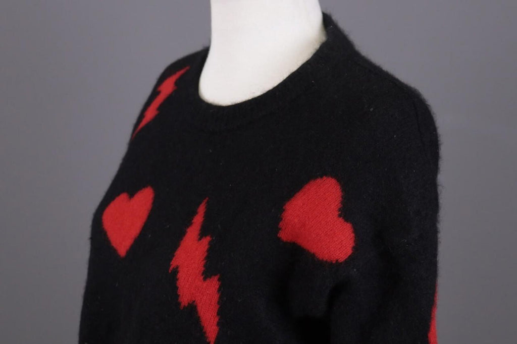 ZADIG & VOLTAIRE MARCUS BIS Black Printed Cashmere Knit Sweater – Size M