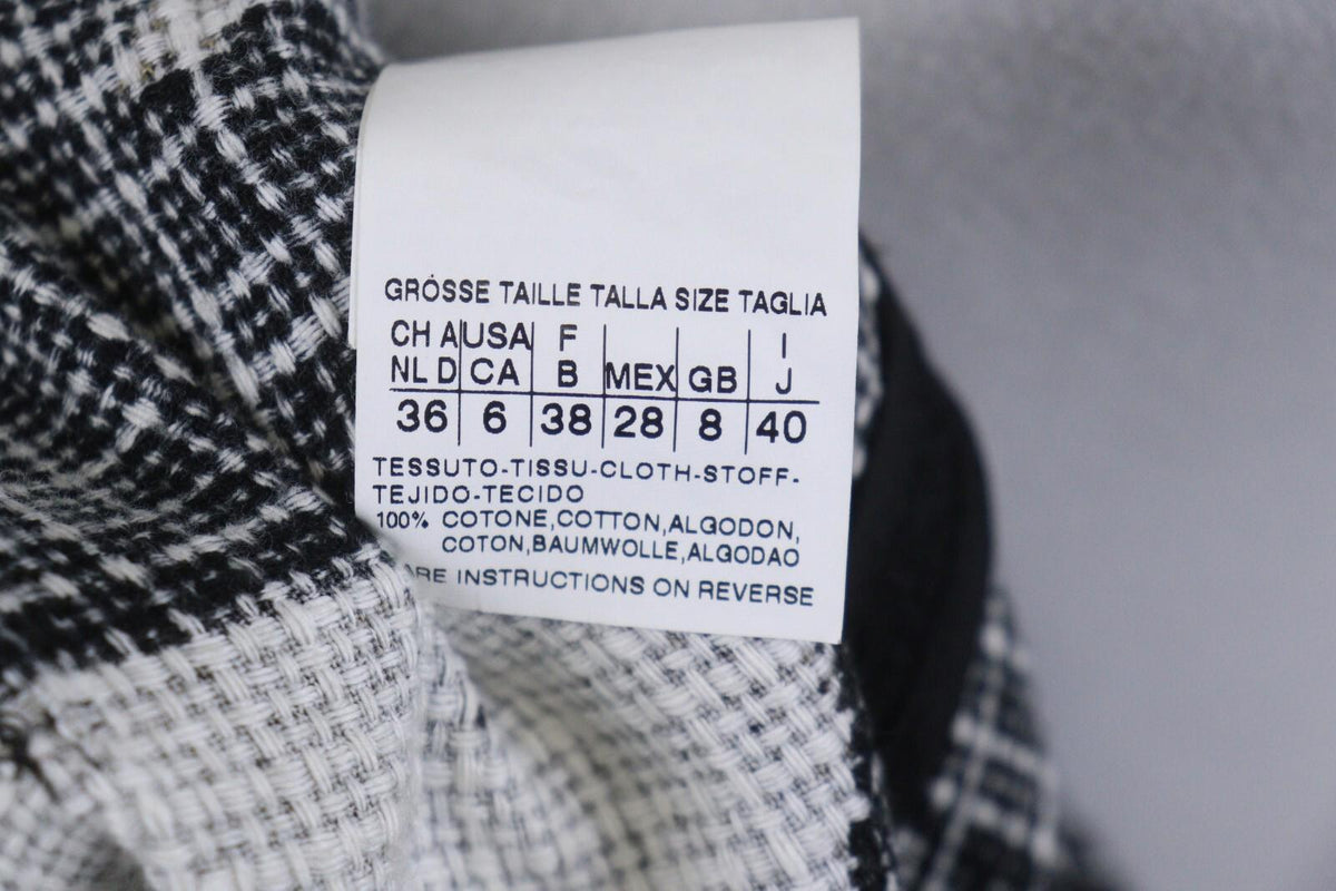MAX MARA Black Abstract Print 3/4 Sleeve Button Front Blazer Jacket Coat – Size 6