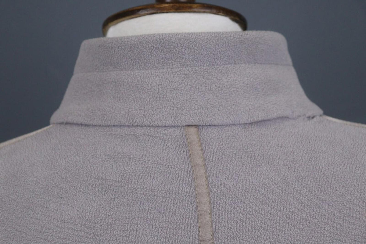 FRAUENSCHUH Gray Mock Neck Zipper Long Sleeve Zip Pockets Fleece Jacket – Size L