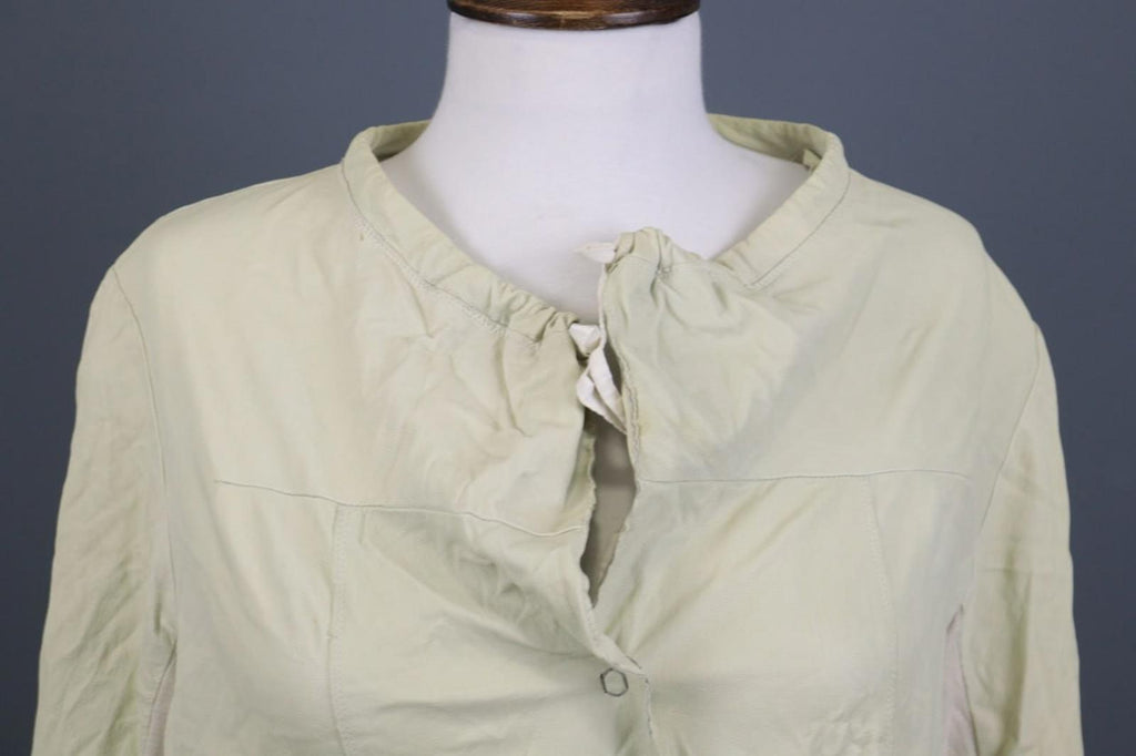 TRANSIT PAR-SUCH Beige 100%Cotton Long Sleeve Snap Front Drawstring Jacket Sz 2