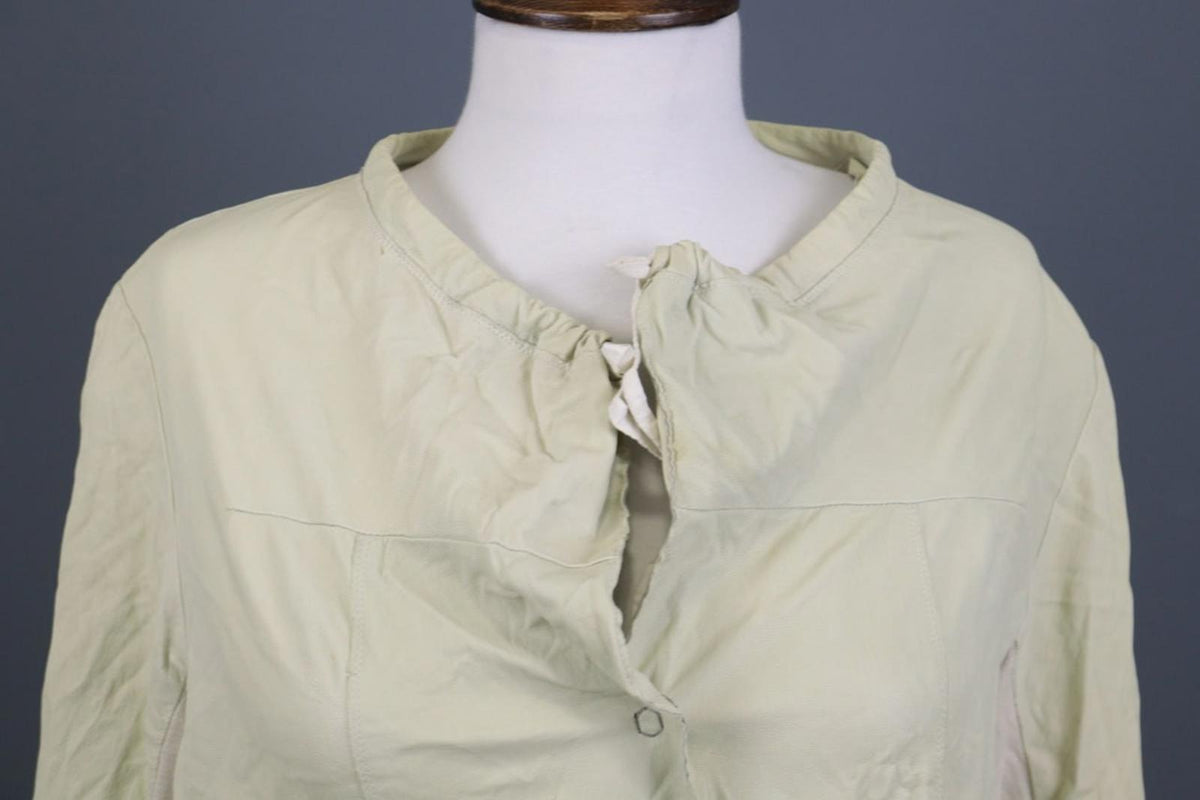 TRANSIT PAR-SUCH Beige 100%Cotton Long Sleeve Snap Front Drawstring Jacket Sz 2