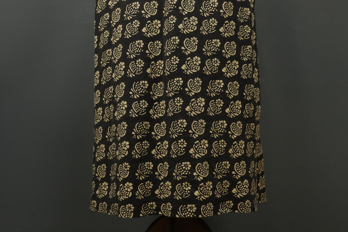 MARIMEKKO Black Ivory Floral Knit Long Sleeve Round Neck Sweater Dress – Size S