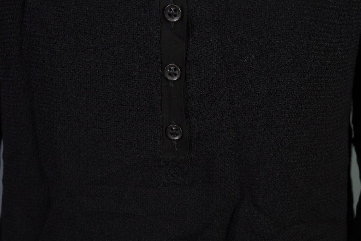 TRANSIT PAR-SUCH Black Viscose Long Sleeve Button Front Shirt Dress – Size 4