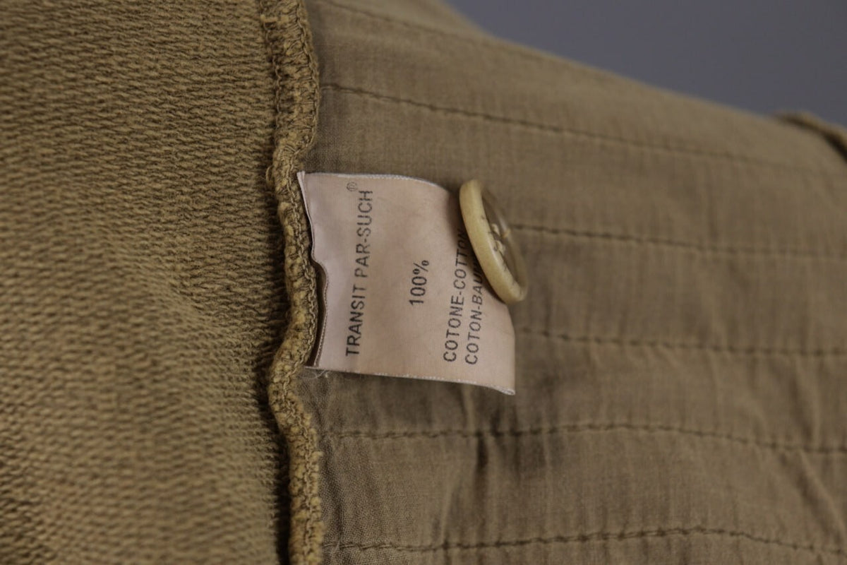 Transit Par Such TR-900 Brown Button Down Designer Jacket – Size 4 / XL