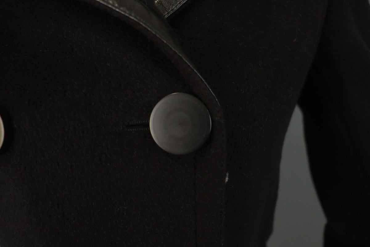 Balenciaga Black Wool Double Breasted Peak Lapel Formal Blazer Jacket – Size 38