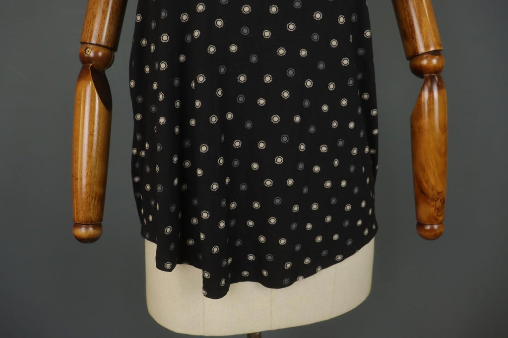 GUDRUN SJODEN Multi Polka Dot Short Sleeve Round Neck Pullover Blouse Top – Size M