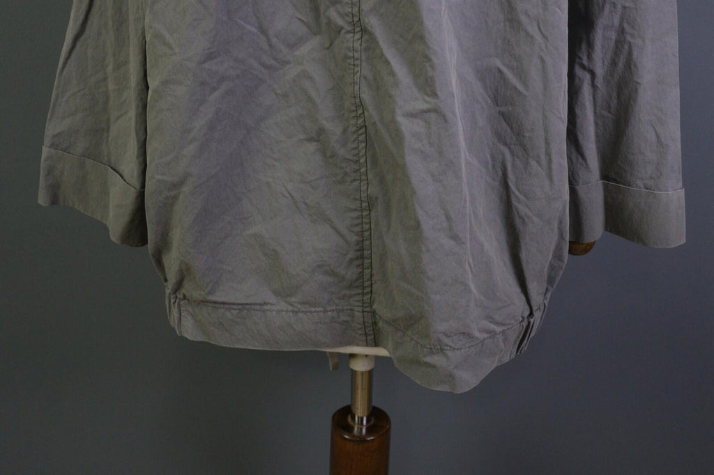 OSKA Gray Long Sleeve Full Zip Collared Pockets Oversized Jacket – Size 1