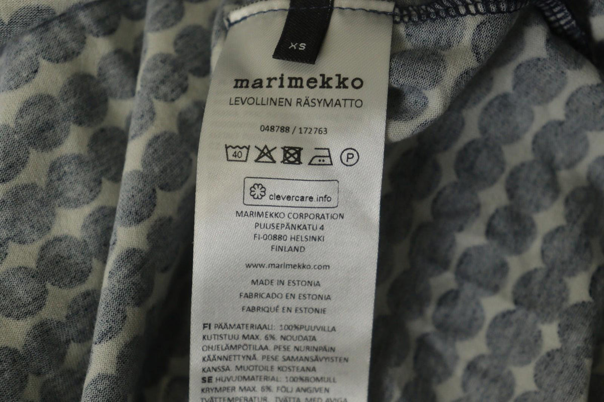 MARIMEKKO LEVOLLINEN RASYMATTO Black White Polka Dot Pullover Shift Dress Sz XS