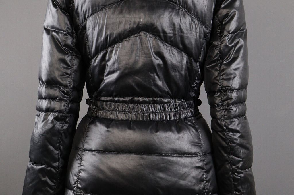 Romeo Gigli Full Zip Quilted Belted Puffer Down Overcoat Jacket – Women's L