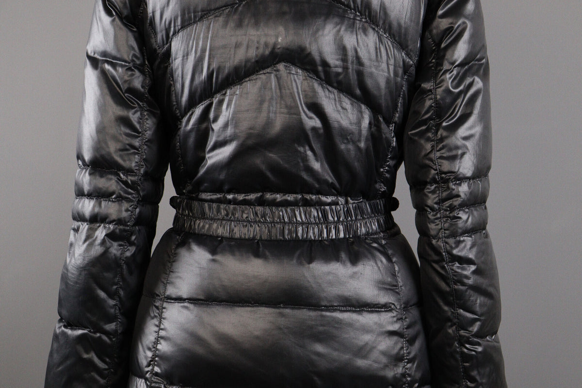 Romeo Gigli Full Zip Quilted Belted Puffer Down Overcoat Jacket – Women's L