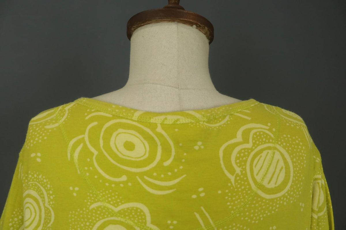 GUDRUN SJODEN Yellow Knit Long Sleeve Round Neck Button Front Cardigan – Size XL