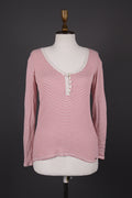 Denim & Supply Ralph Pink Lauren Stripe Long Sleeve Blouse Top Shirt – Size M