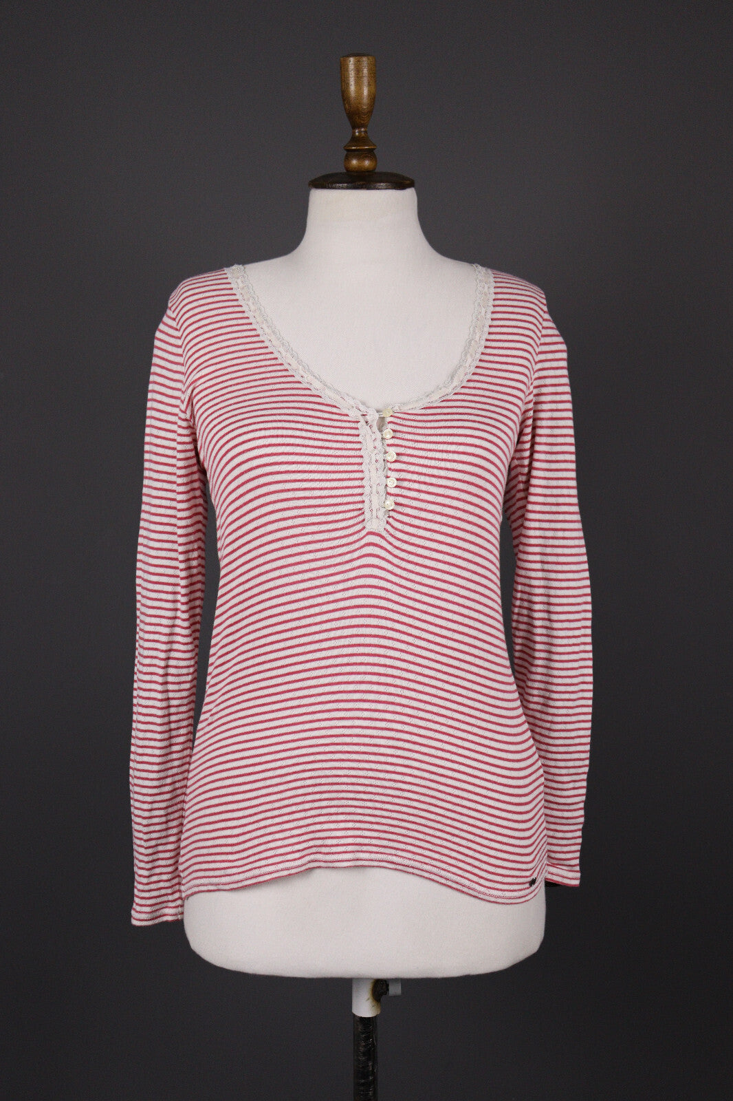 Denim & Supply Ralph Pink Lauren Stripe Long Sleeve Blouse Top Shirt – Size M