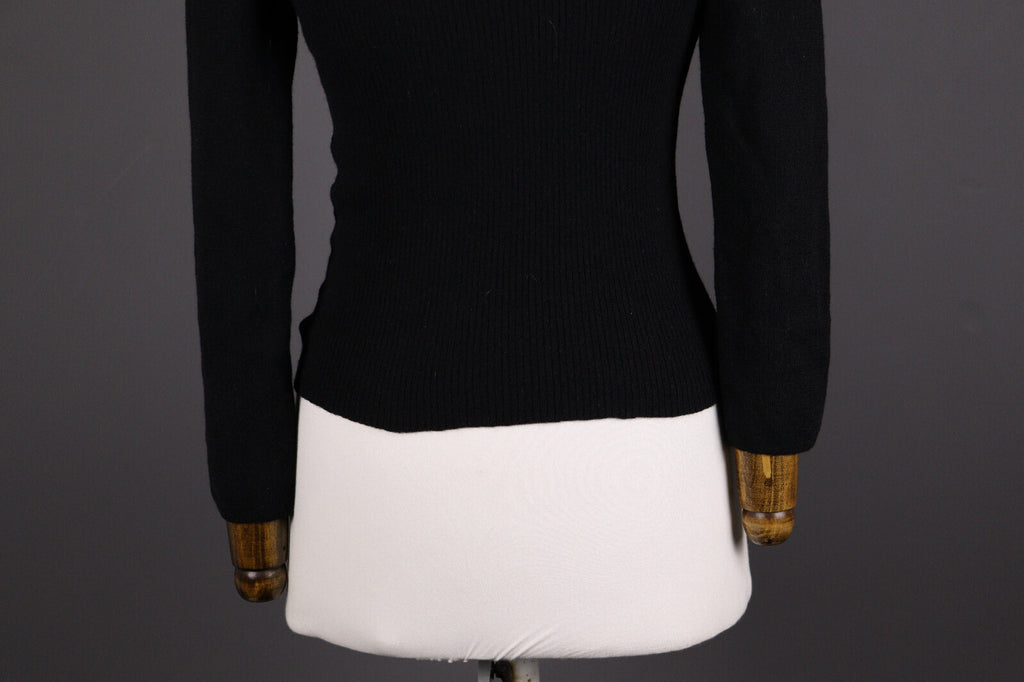 Transit Par Such 400 Wool Black Tigh Knit Sweater – Size 4
