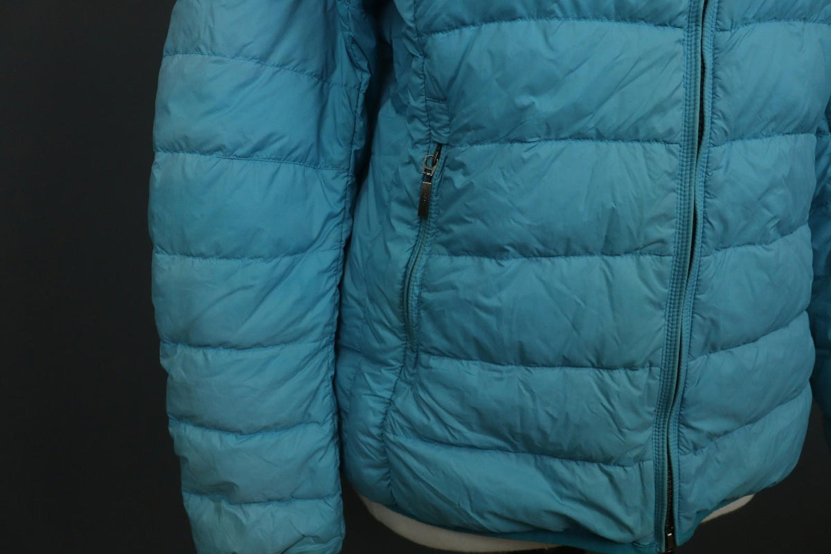 PARAJUMPERS Blue Down Super Lightweight Hooded Full Zip Puffer Jacket – Size 2XL