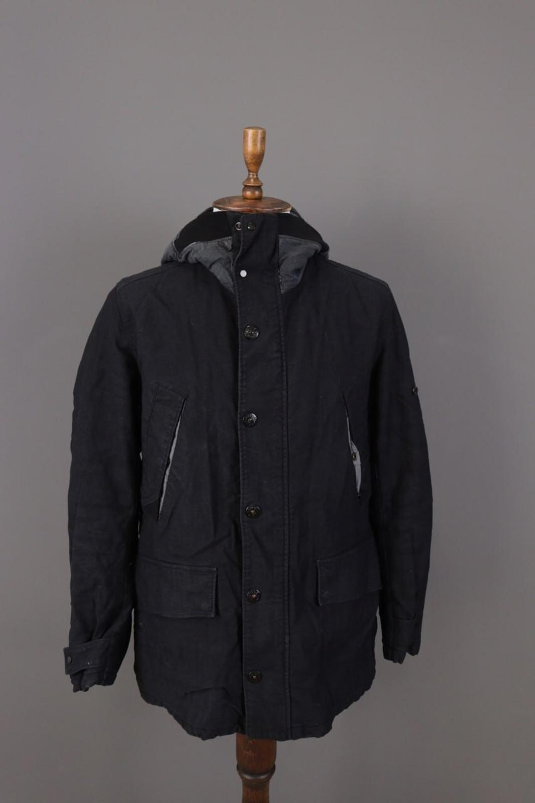 STONE ISLAND Blue Wool Multipockets Cago Hooded Full Zip Jacket – Size L