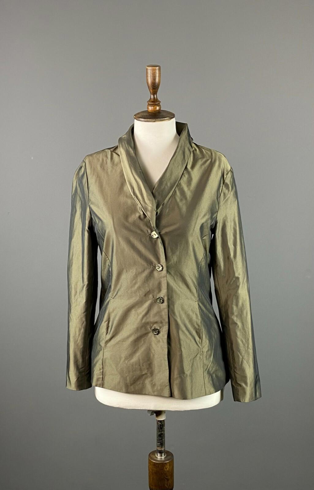 ELEMENTE CLEMENTE Khaki Button Down Blazer Jacket – Women's 1