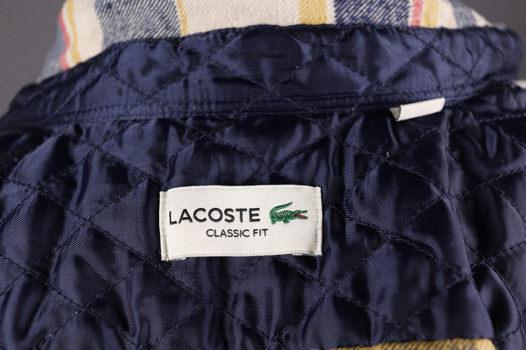 Lacoste Classic Fit Multicolor Check Plaid Flannel Overshirt – Size FR 41 / M / L