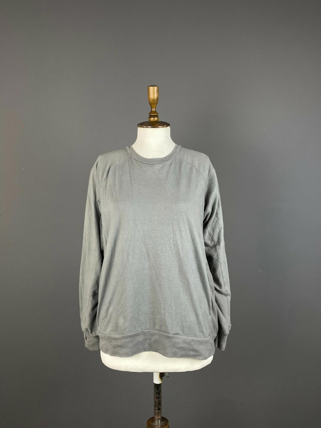 6397 Gray Cotton Long Sleeve Sweater – Women's S