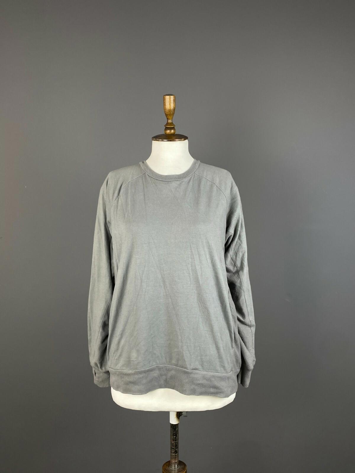6397 Gray Cotton Long Sleeve Sweater – Women's S