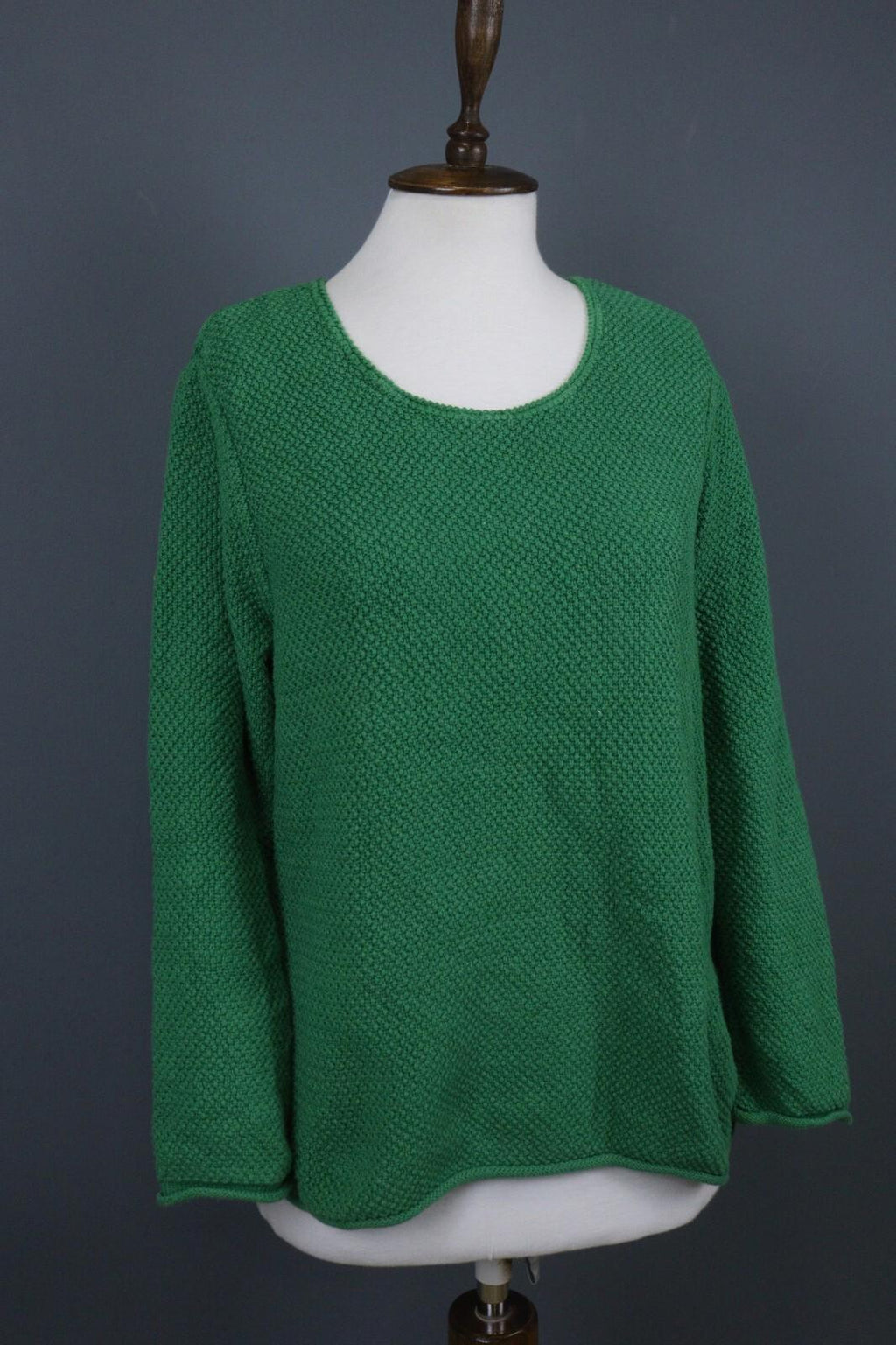 GUDRUN SJODEN Green Long Sleeve Round Neck Pullover Knit Sweater – Size M – Used