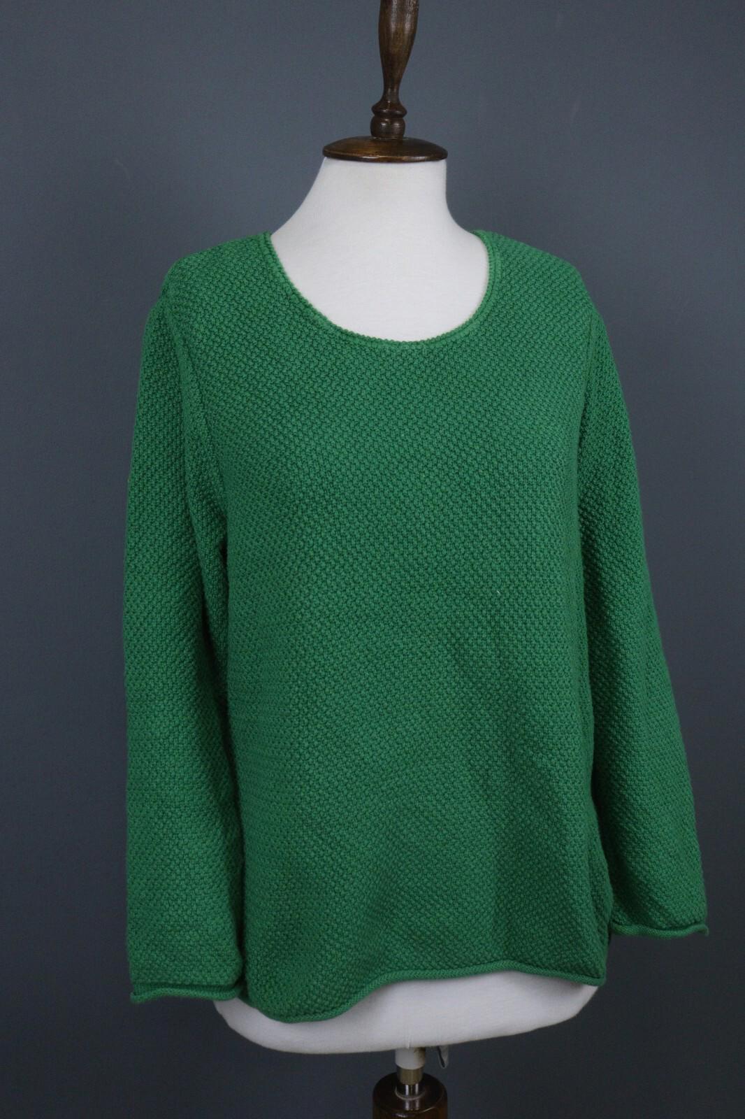 GUDRUN SJODEN Green Long Sleeve Round Neck Pullover Knit Sweater – Size M – Used