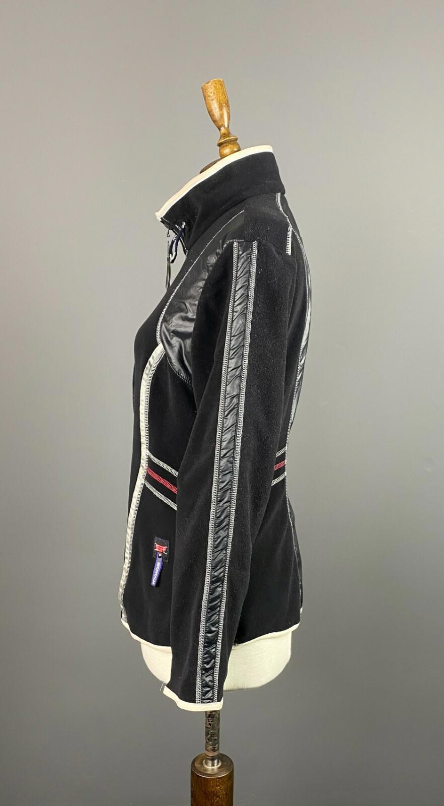 Woman SPORTALM Black Full Zip High Neck Flecce Jacket – Size 40