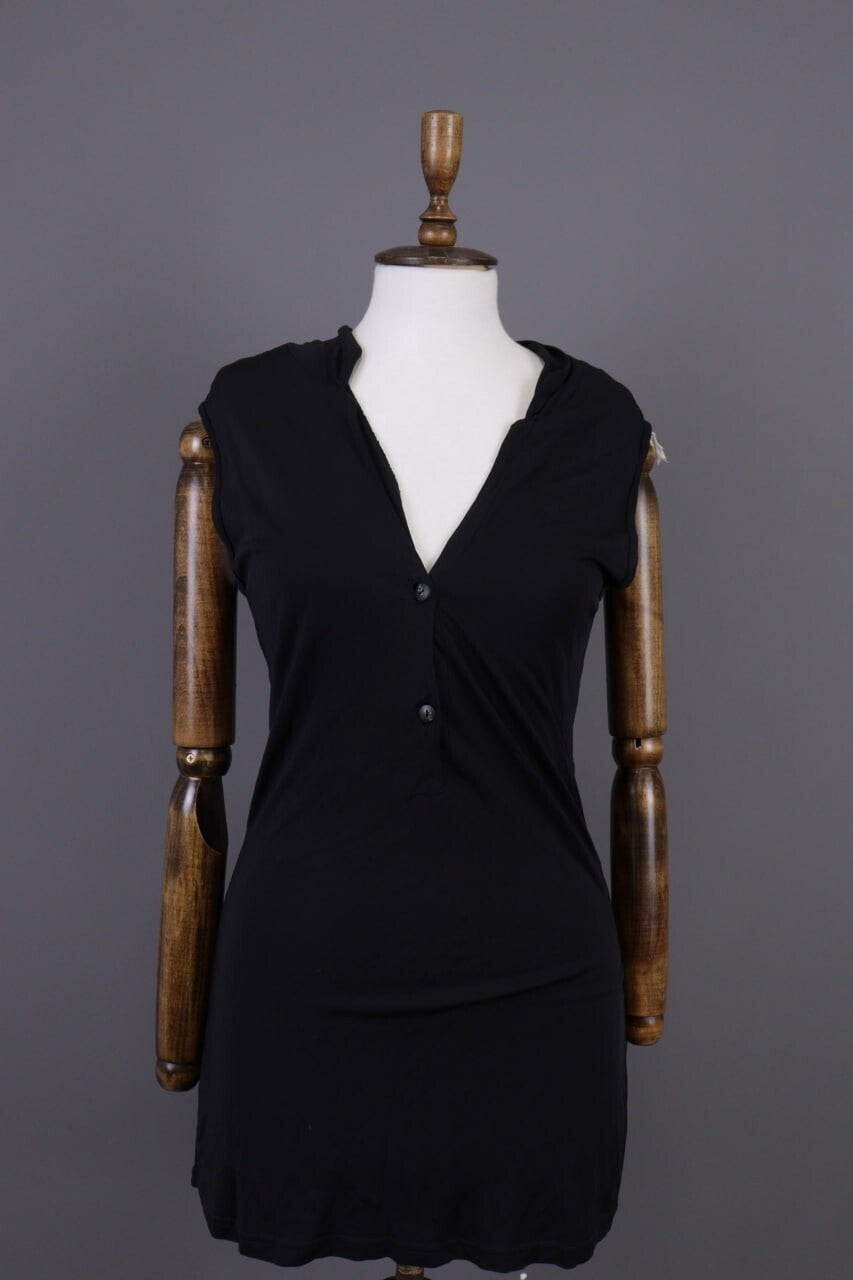 Transit Par Such 131 Black Sleeveless Bodycon Tunic Dress – Size 3